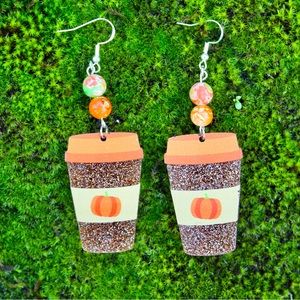 ☕️🎃 Pumpkin Spice Latte dangles